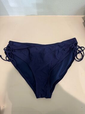 Time and Tru Navy Side-Tie Bikini Bottoms